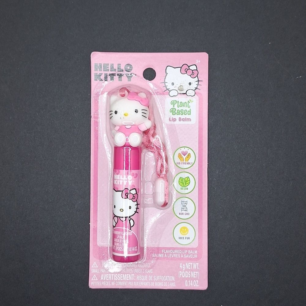 Hello kitty Vegan plant based lab balm necklace lanyard